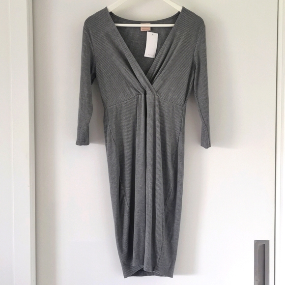 NWT Organic OEKO-TEX Maternity Nursing Dress xs Bamboo made in Canada - Picture 2 of 7
